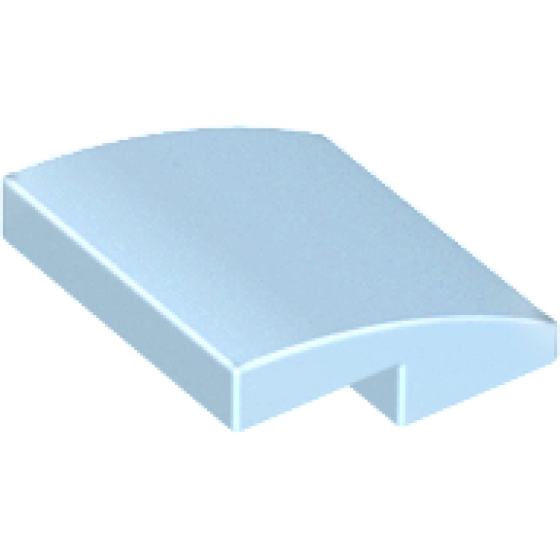 Dakpan, Gebogen 2x2x2/3 Bright Light Blue